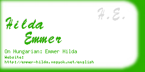 hilda emmer business card